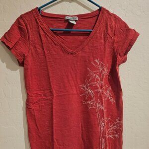 Lucky Brand red V neck tee